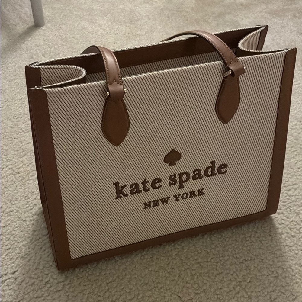 Kate Spade Brown and Cream Classic Tote